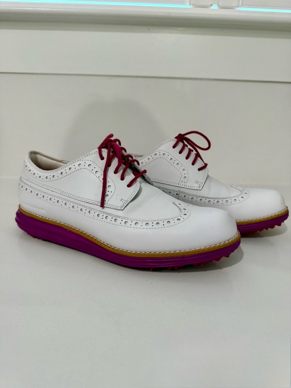 Cole Haan Women's Size 8M Original Grand Wing Oxford Golf White
